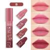 4 in 1 Cute Matte Lipstick Crayon Kit Combo Purple Lip Tint Velvet Sexy Moisturizing Lipstick Pen Waterproof Lasting Lip Makeup