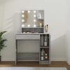 Vidaxl Coiffeuse Avec LED, Chêne Sonoma Gris, 86,5X35X136 Cm