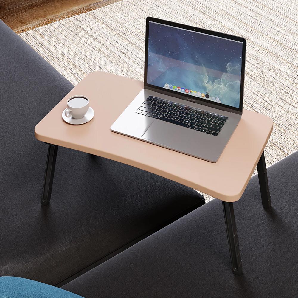 Foldable Laptop Sofa and Bed Table 59x35x24 Cm – Portable Lap Desk & Monitor Riser, Wooden Top, No Assembly