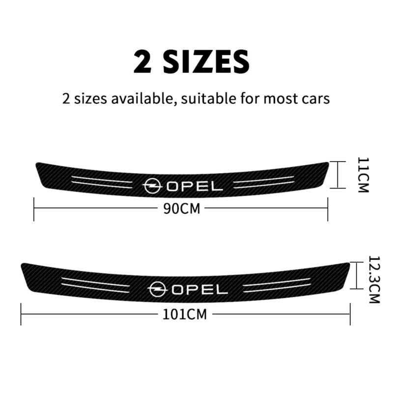 1PCS Car Tail Trunk Rear Bumper Protector Carbon Fiber Sticker For Opel Zafira B Corsa D Insignia Mokka Regal Car Accessories DP2