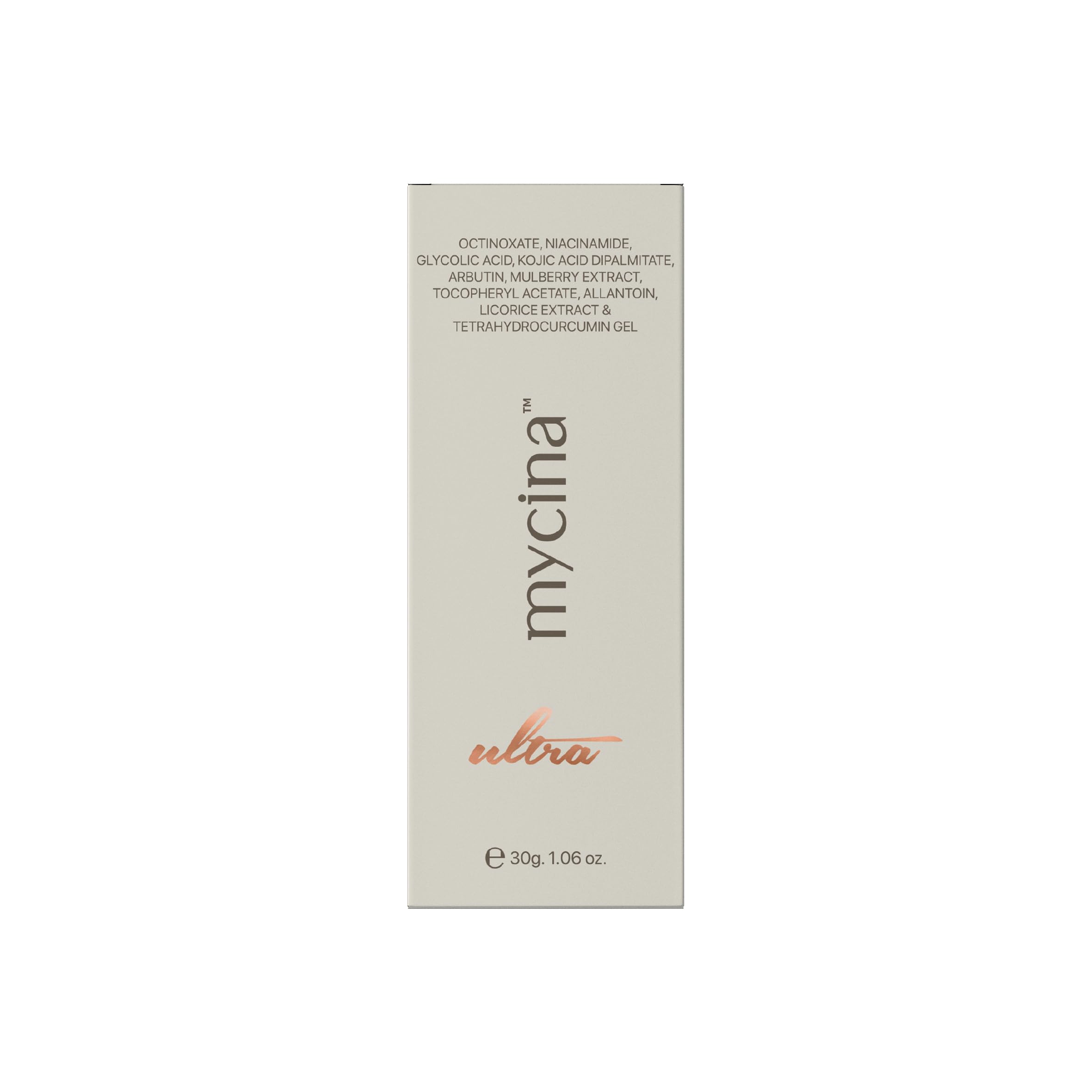 MYCINA Ultra Brightening Gel with Octinoxate, Niacinamide, Glycolic Acid, Kojic Acid, Mulberry Extract, Arbutin -30gm