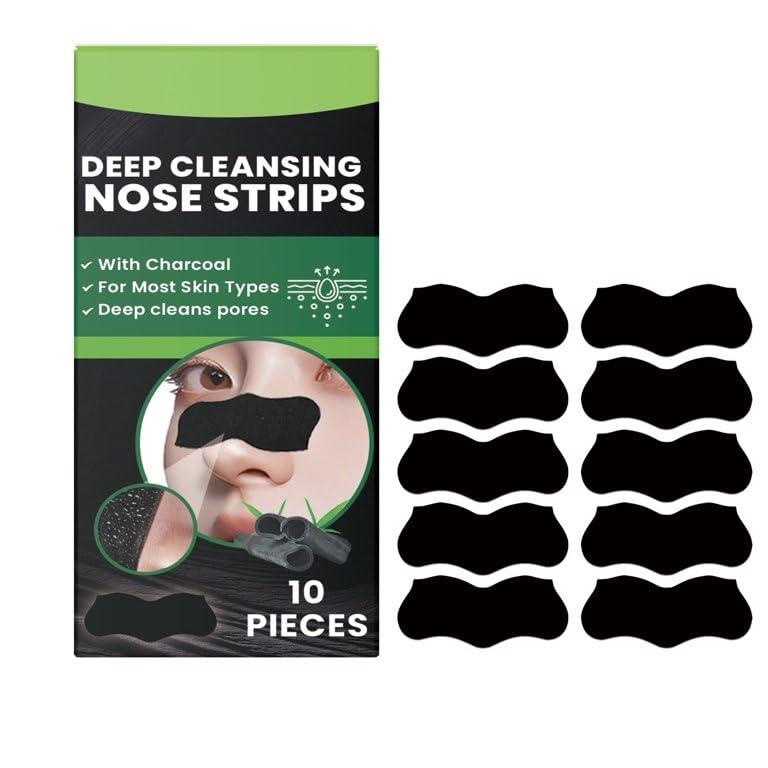 BYKOINE Deep Cleansing Charcoal Nose Strips - Instant Blackhead Removal Pore Cleaner|Instant Blackhead Removal Nose Strips - Charcoal Deep Cleans
