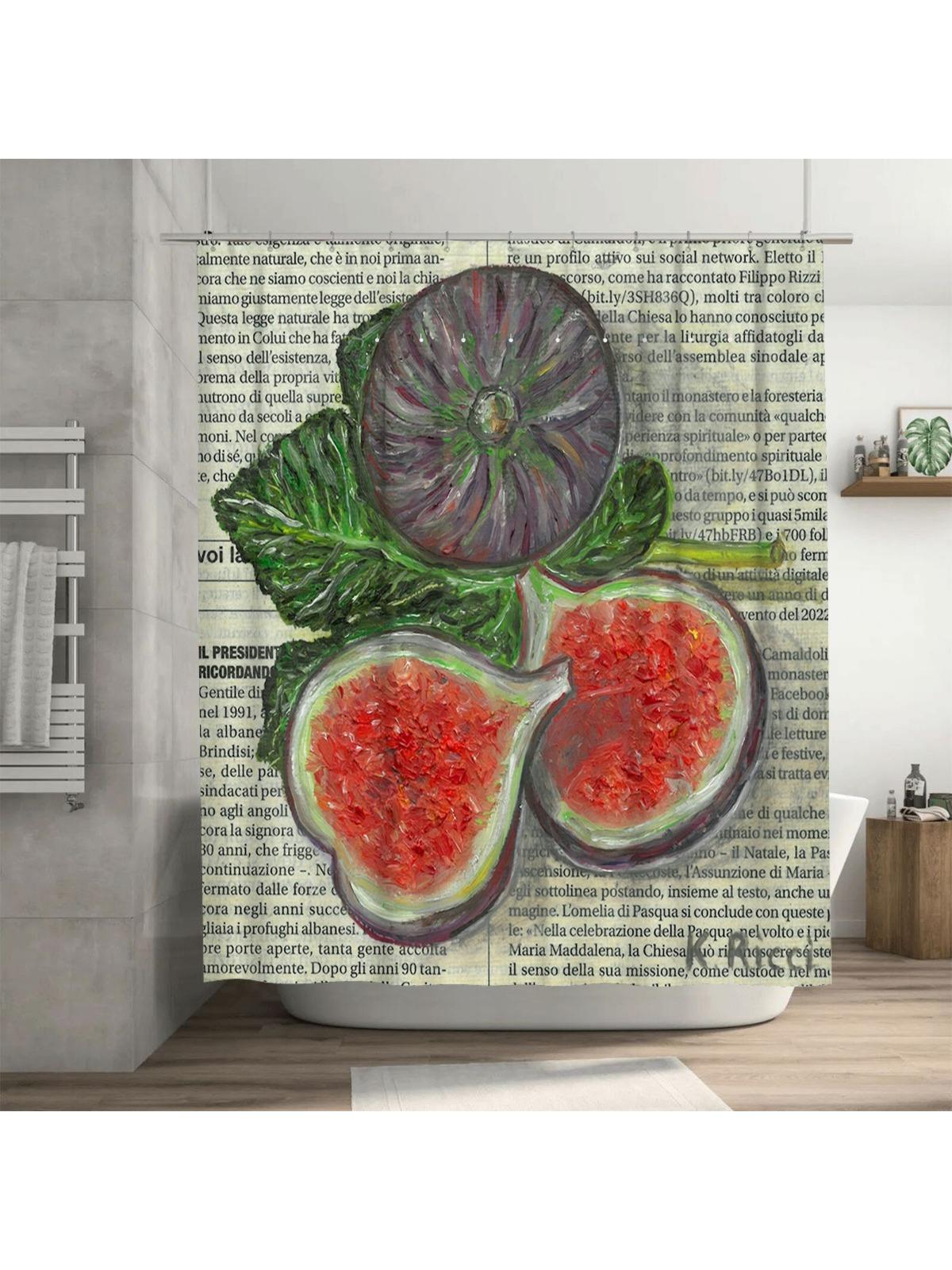 Artistic Fig Shower Curtain | Modern and Elegant Bathroom Decor 90X180cm