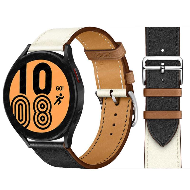 20mm 22mm Leather Strap for Samsung Galaxy Watch 7/6/5/pro/4/Classic 44mm 40mm Bracelet Belt Huawei GT-6-5-4-3-2-Pro 46mm Strap
