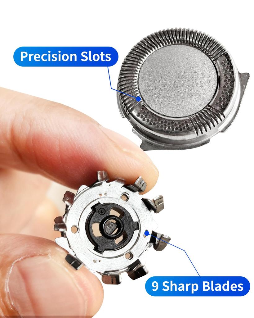 Replacement Blades for Philips 5000 Series SH Stainless Compatible Shaver Heads 50/51, Steel,