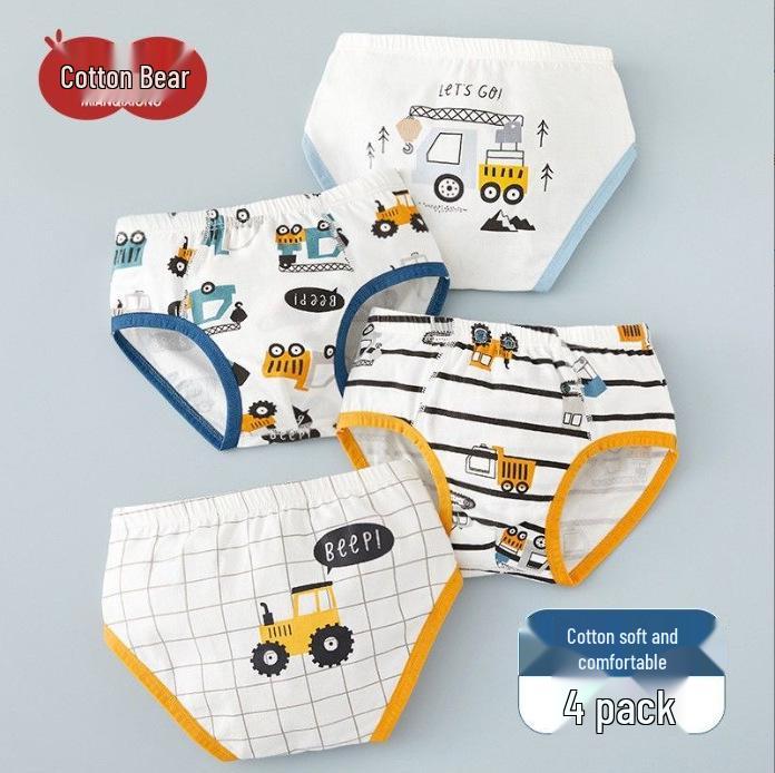 

Boys Cotton Boxer Briefs - Toddler to Big Kid, No Wedgie Antibacterial Shorts L (Height 110-125cm, Weight 35-45kg)