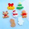 10 Stück Neue Niedliche Mini-Weihnachtsserie Flache Rückseite Harz-Cabochons Scrapbooking DIY Schmuck Handwerk Dekoration Zubehör