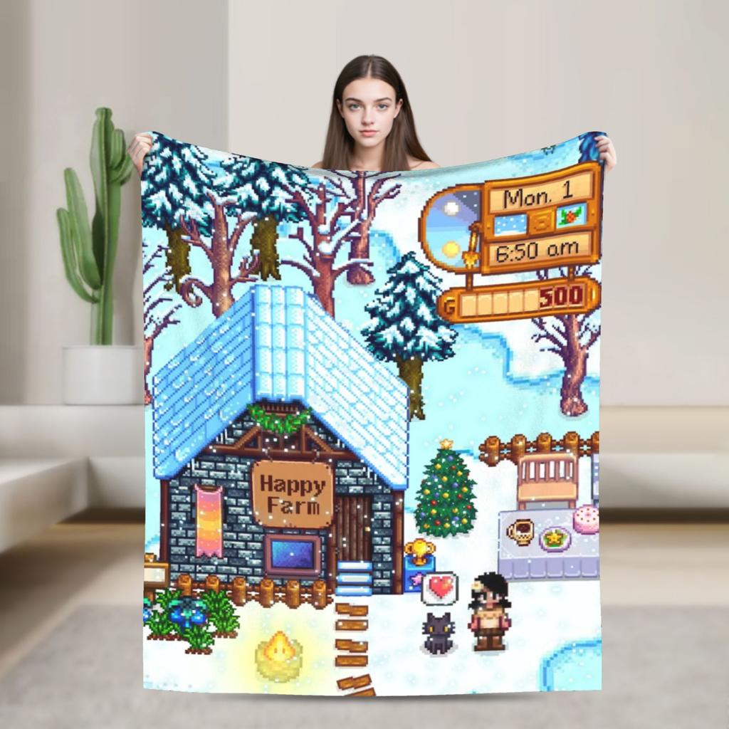 Stardew Valley Animals Chicken Blanket Quality Super Soft  Throw Blanket Winter Travel Office Living Room Comfortable Bedspread