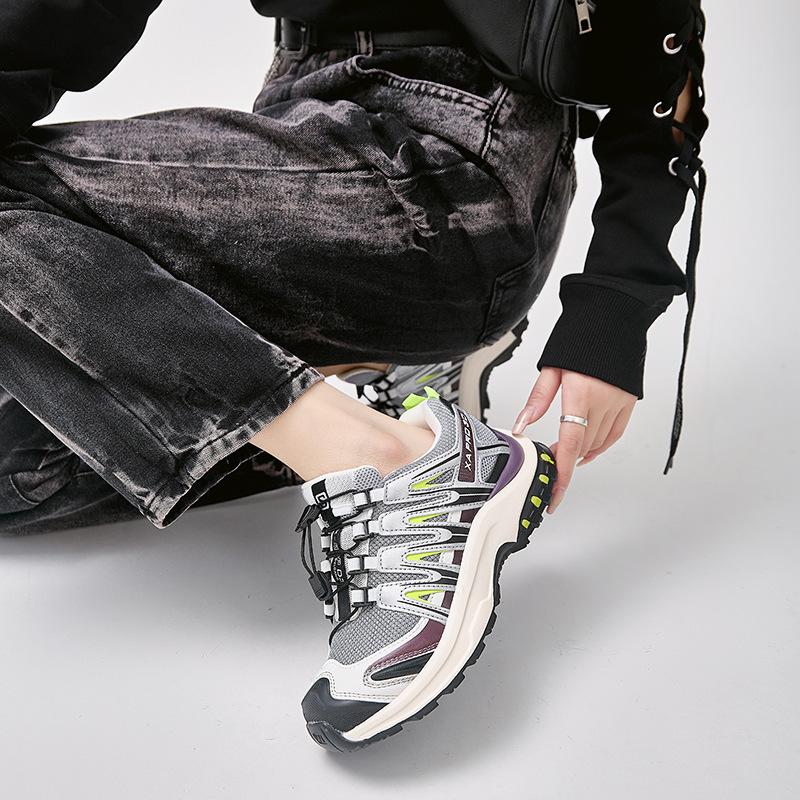 Casual sports hiking shoes 2025 new spring and autumn thick-soled small outdoor couple men's and women's breathable dad shoes