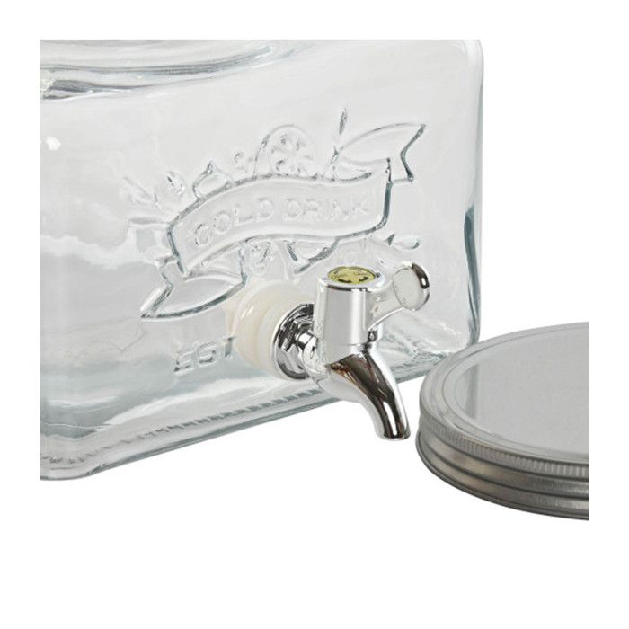 Distributeur De Boisson En Verre 19x25x16cm