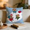 Cartoon DDinotaengs Cute Cushion Cover Short plush pillowcase for bed sofa carwashable