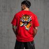 Oversized Graphic T-Shirt Men Streetwear Tiger Printed Cotton Tee Urban Fashion