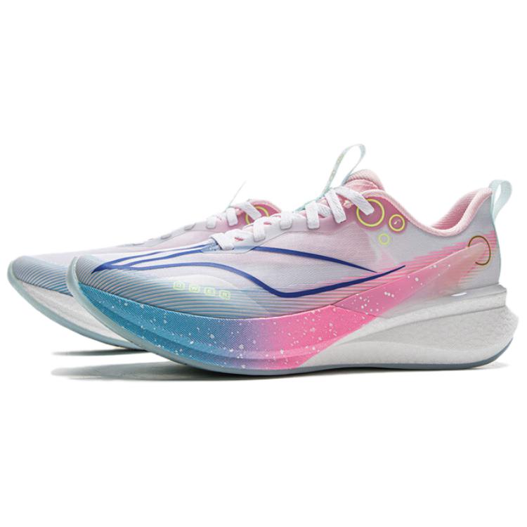 New LiNing Red Hare 8PRO Abrasion Resistant Slip Resistant Low Top Racing Running Shoes Women's White Blue Pink ARPV006-37