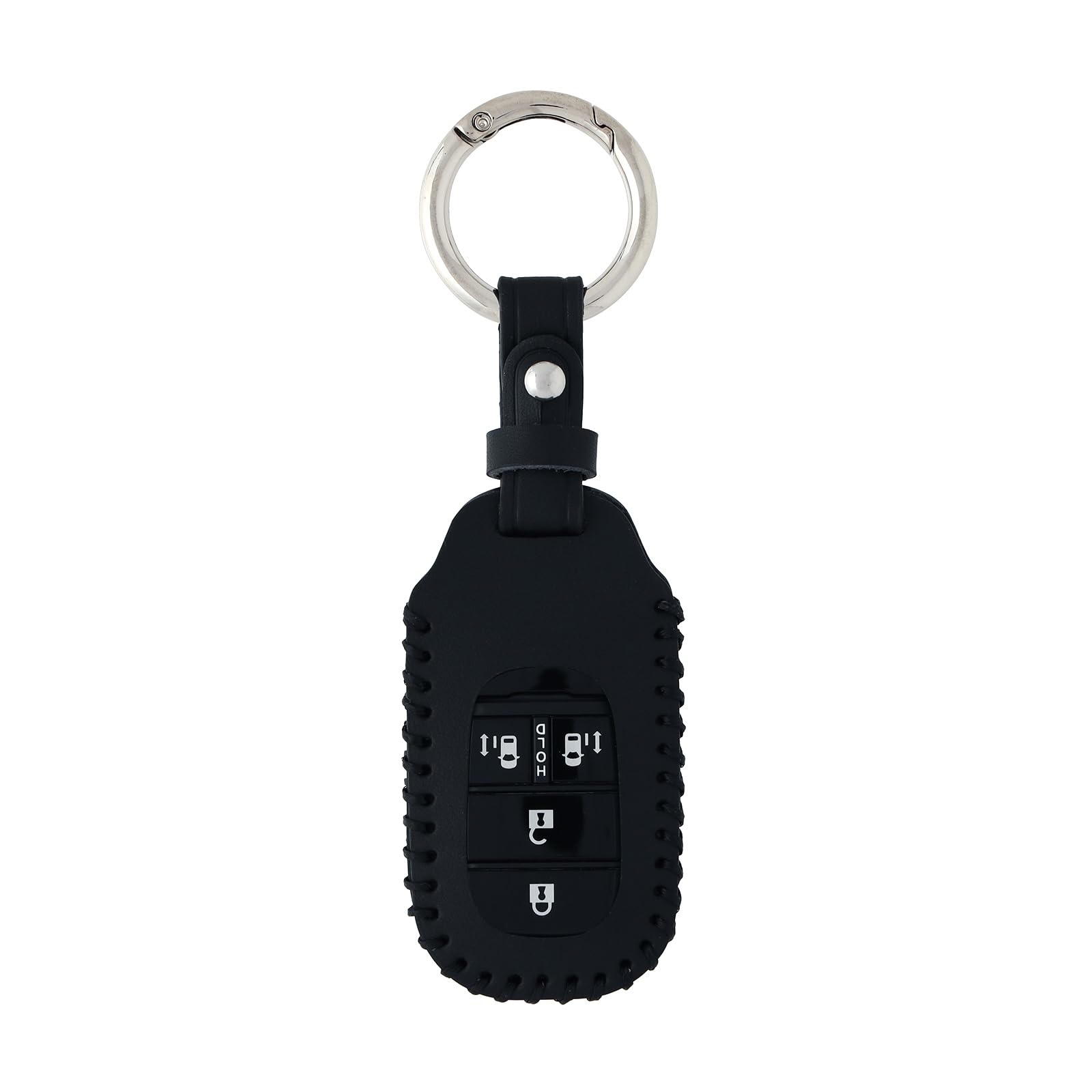 

Honda Key Case Compatible with New Custom Freed Stepwgn Civic Genuine Leather [LiLiE] - N-BOX (JF5 JF6), (3rd Generation), Vezel, (RP8, RP7, RP6), - чёрный