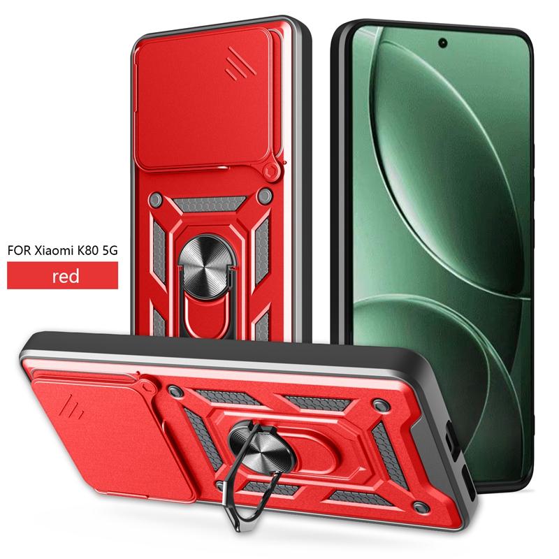 For POCO F7 Pro Case Car Magnetic Ring Stand Holder Phone Case For Xiaomi Mi Poco F7 Pro F7Pro Slide Camera Armor Back Cover