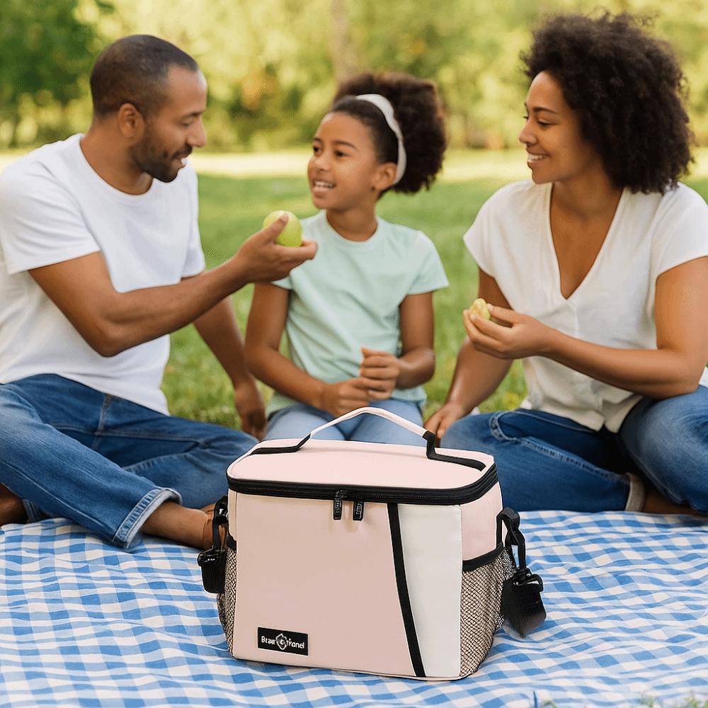 Large Capacity Picnic Bag Leakproof Food Tote Bag Lunch Carrier Insulated Food Bag  Outdoor