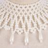 Elegant Multi Layered Pearls Body Chain Necklace Shoulder Shawl Choker for Women Prom Club Neckwear Body Jewelry Collar