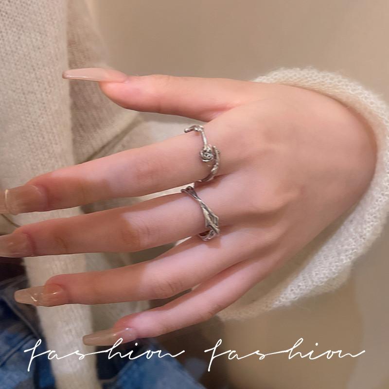 Inspired Fashionable Korean Zircon Ring Set With Multiple Color Options For Women Modern