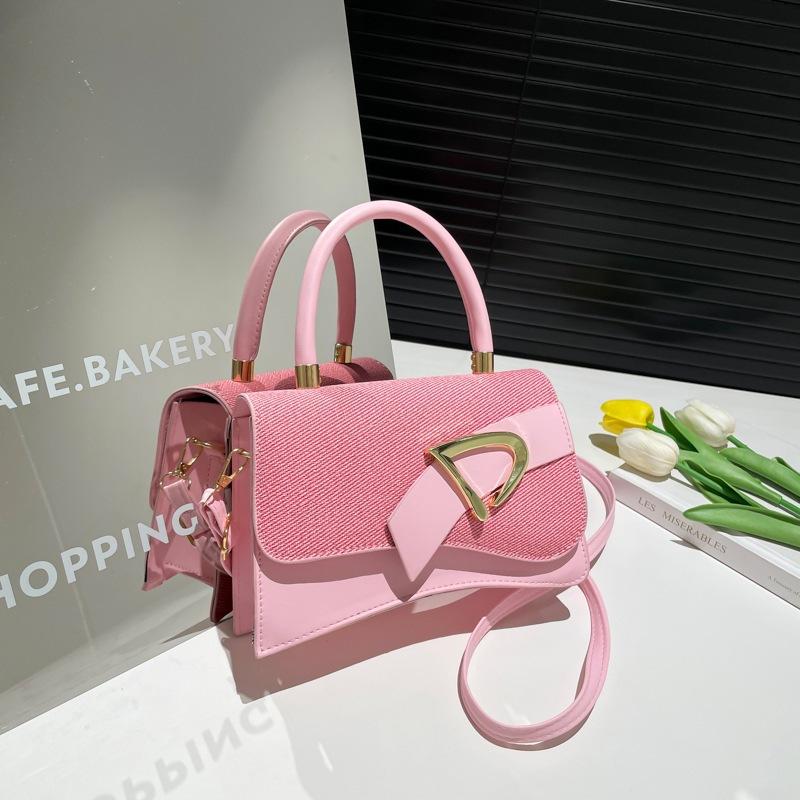 Fashion Light Luxury New Popular Retro Casual Solid Color Portable Shoulder Crossbody Small Square Bag