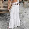 Autumn season French bohemian lace skirt children elegant white mopping A-shaped skirt long skirt women
