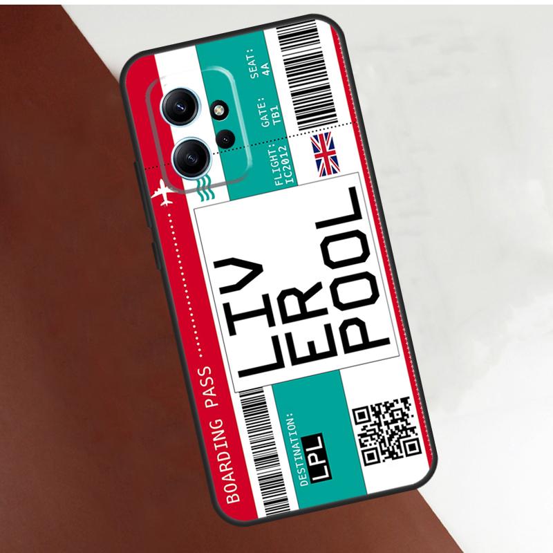 Boarding Pass Ticket Case For Xiaomi Redmi Note 14 10 11 12 13 15 Pro Plus Cover For Redmi 15 14C 10C 12C 13C 15C