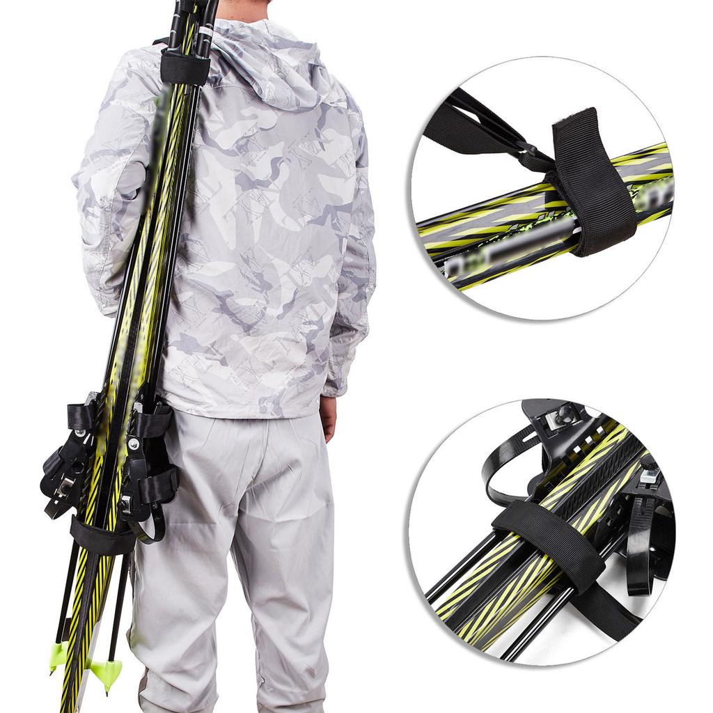 Ski and Poles Backpack Carrier Straps Adjustable Ski Shoulder Strap Skiing Pole Nylon Strap Ski Accessories