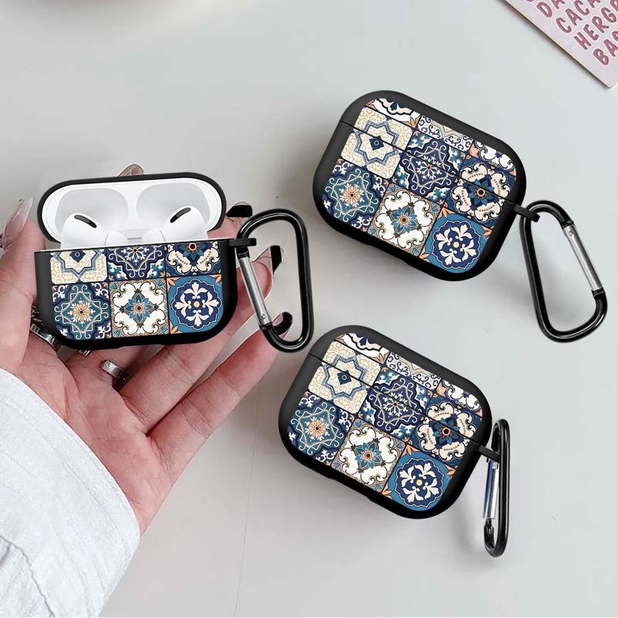 Earphone Cases Cover Case For Airpods Pro3 Pro 1 Pro2 2 3 4 Retro Pattern Texture Style