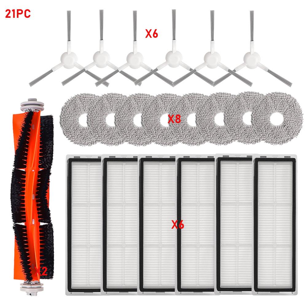 For Xiaomi S10+ S10 Plus B105 S20+ S20 Plus B108GL Robot Vacuum Cleaner Accessories Roller Side Brush Hepa Filter Mop Cloths