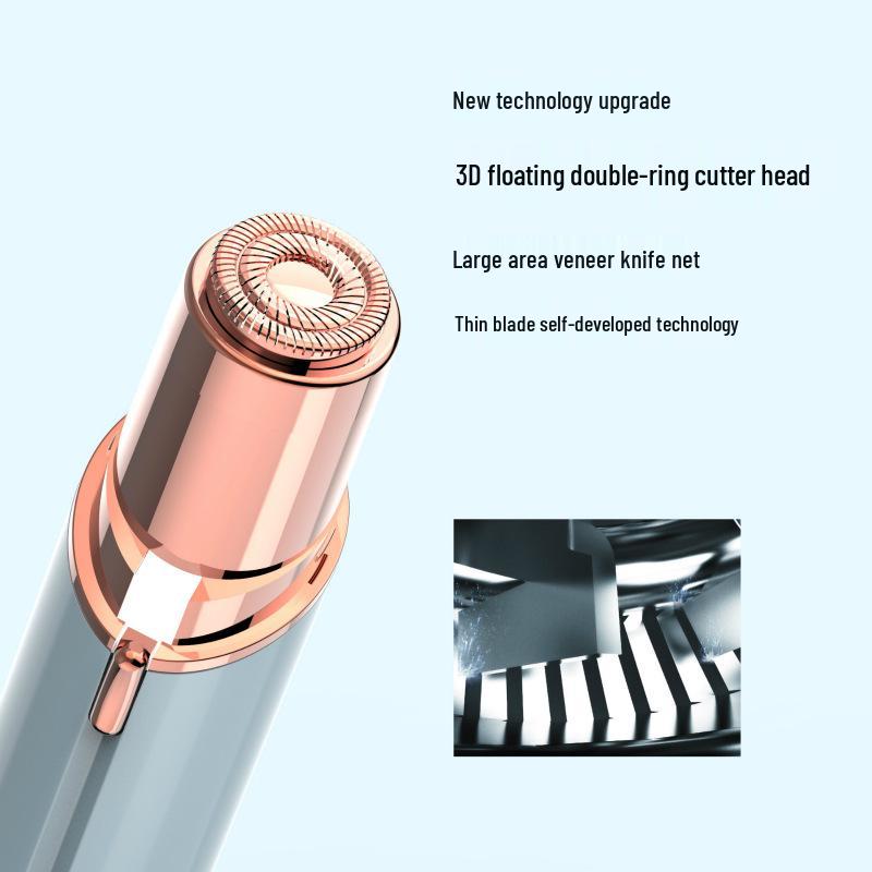 USB Mini Electric Floating Dual-Blade Women's Lipstick Shaver & Epilator