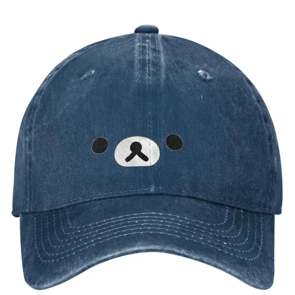 Rilakkuma Washed Baseball Cap Stylish Hip Hop Dad Hats Summer Unisex Teens Outdoor Sports Sun protection Snapback Cap
