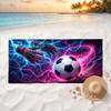 Soccer Ball (39) Soft and comfortable beach towel perfect for vacations and poolside use an ideal gift for summer holidays