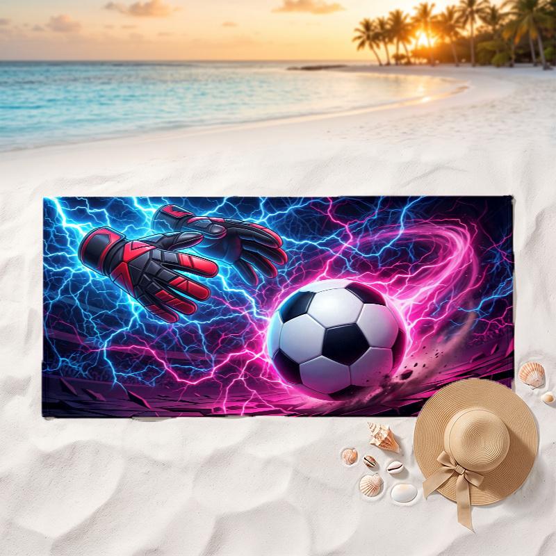 Soccer Ball (39) Soft and comfortable beach towel perfect for vacations and poolside use an ideal gift for summer holidays