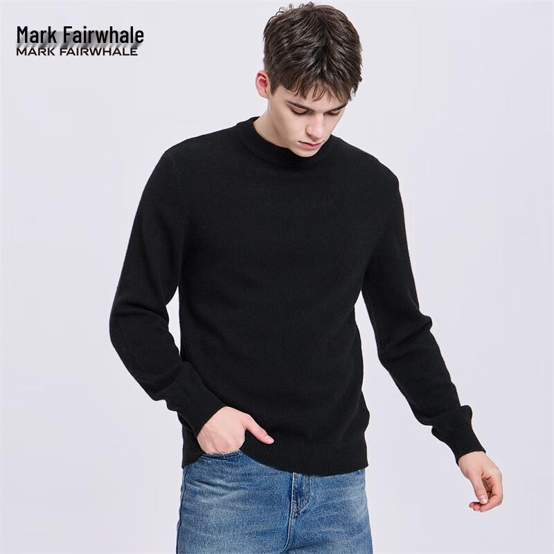 Mark Fairwhale Men's Thick Pure Wool Round Neck Sweater