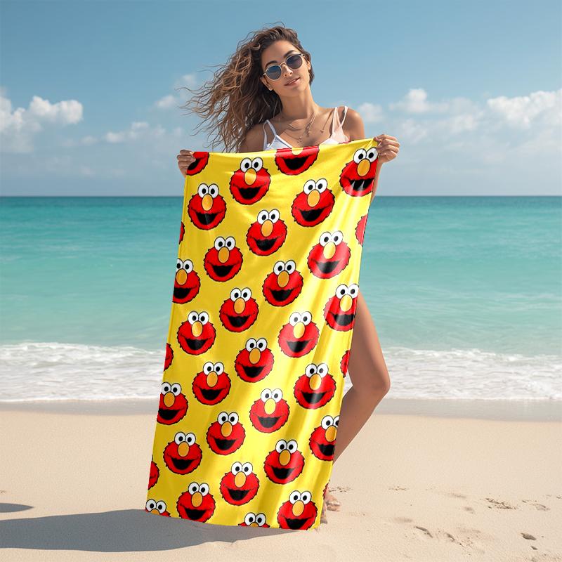 Sesame Street beach towel Outdoor camping Beach towel for vacation swim Outdoor pool Absorbent bath towel