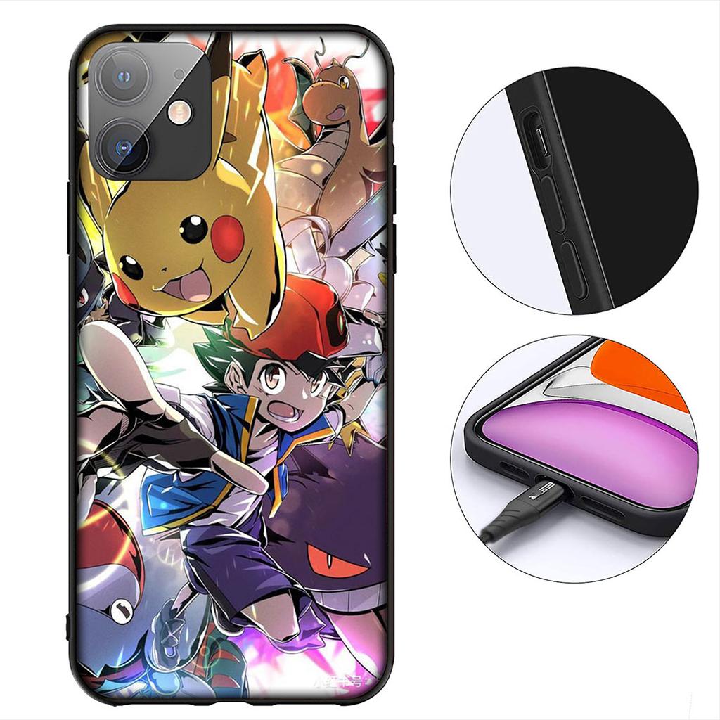 Eevees Gengars P-Pikachus Phone Case for Apple iPhone 12 13 Mini XS 11 Pro Max 7 8 Plus + XR 8+ X SE 2020 SE3 Protective Cover