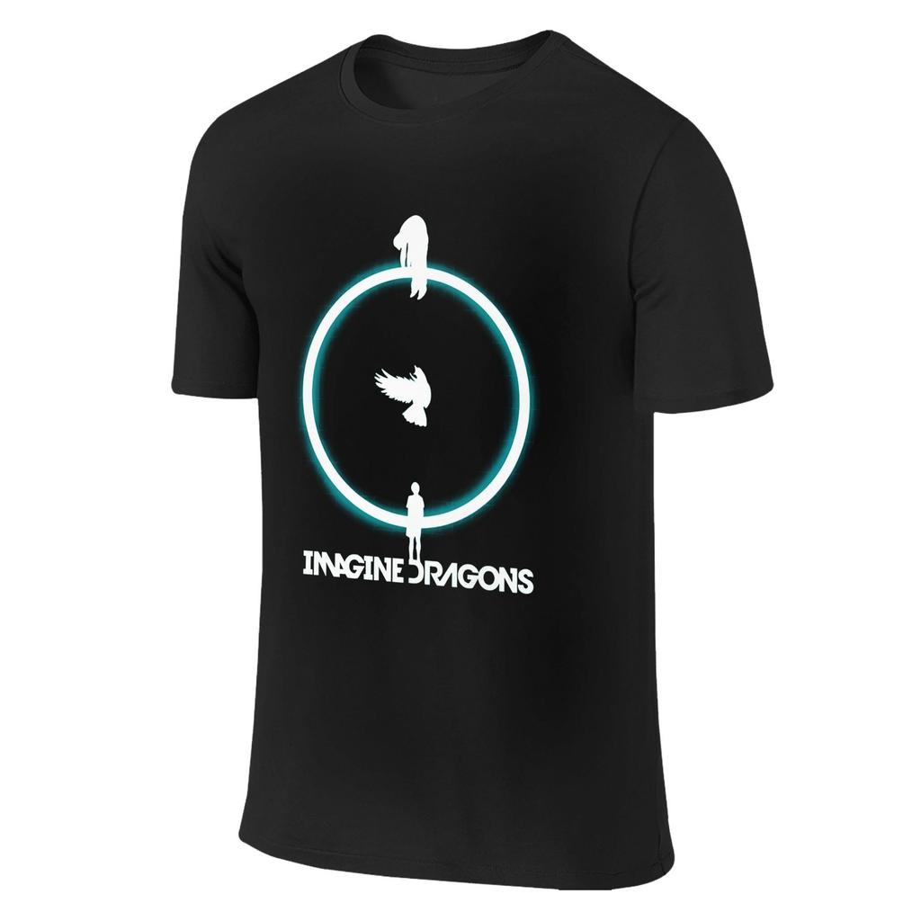 Imagine Dragons Band T-Shirt Man Loom Tour Streetwear Cotton T-Shirts Summer O Neck Novelty Tee Shirt Custom Logo Big Size Tops