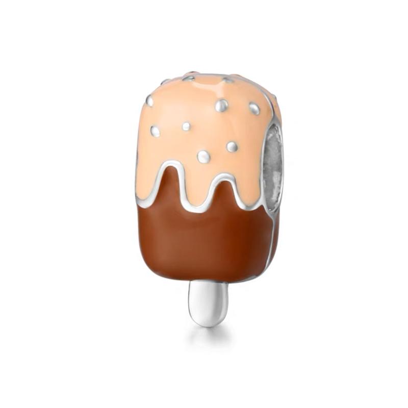 Hot Sales Pepper Ice Cream Pizza Grape Charm Fit Original Bracelet Accessory 925 Silver DIY Women Jewelry Gift Pendant Amulet