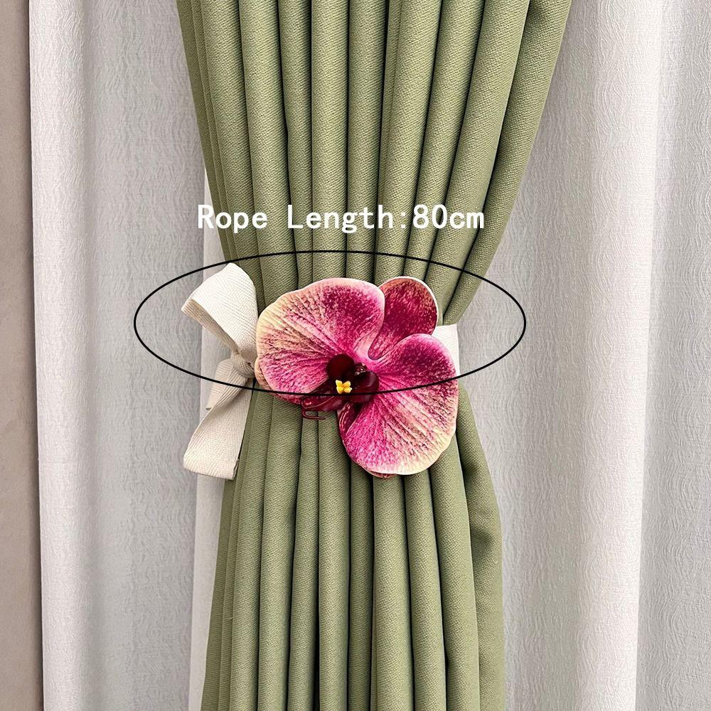 Flower Shape Curtain Buckles No Punching Curtain Strap Modern Curtain Hanging Rope  Home Decoration