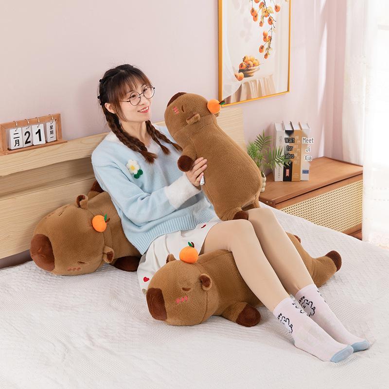 Large Capybara Plush Pillow - Birthday Gift & Bedroom Backrest