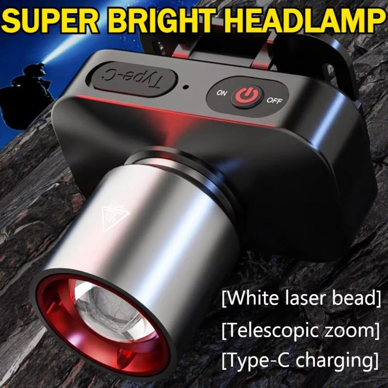 Outdoor Headlamp Telescopic Zoom USB Rechargeable Modes Adjustable Waterproof Super Bright Cycling Night Fishing LED Head Light