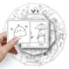 50 Black and White Line Drawing Doodle Cartoon Simple Gulka Hand Account DIY Water Cup Suitcase Sticker Waterproof