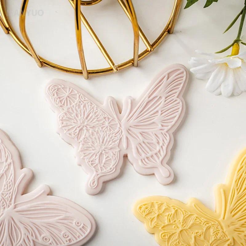 Butterfly Cookie Mold DIY Cupcake Fondant Embossing and Cutter Tools Butterflies Biscuit Mould Party Cake Decor Baking Supplies