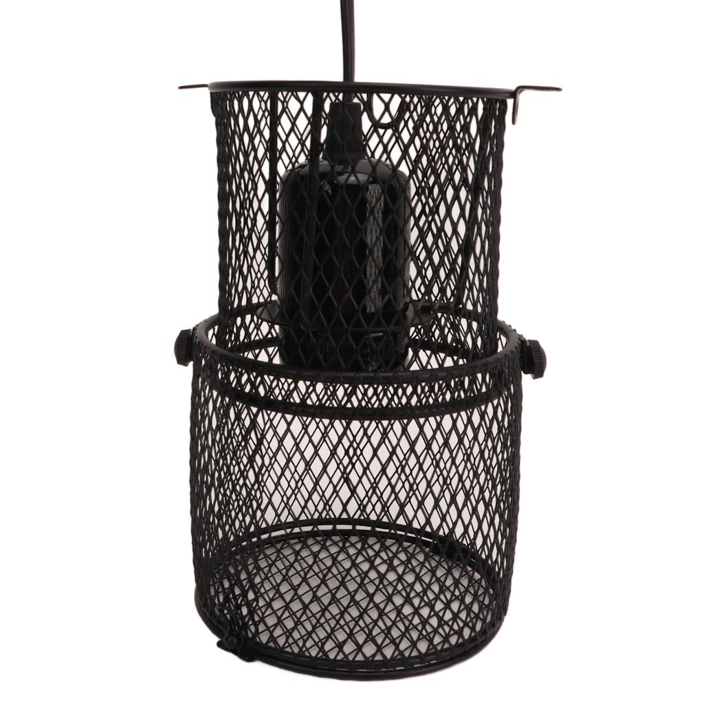 Reptile Heat Lamp Guard Design Retractable E27 Bulb Connector Reptile Heat Lamp Mesh Cover Safety for Snakes