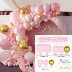 Pink Macaron Balloons Garland Arch Kit Birthday Party Decor Kids Wedding Birthday Party Supplies Baby Shower Decor Latex Ballon