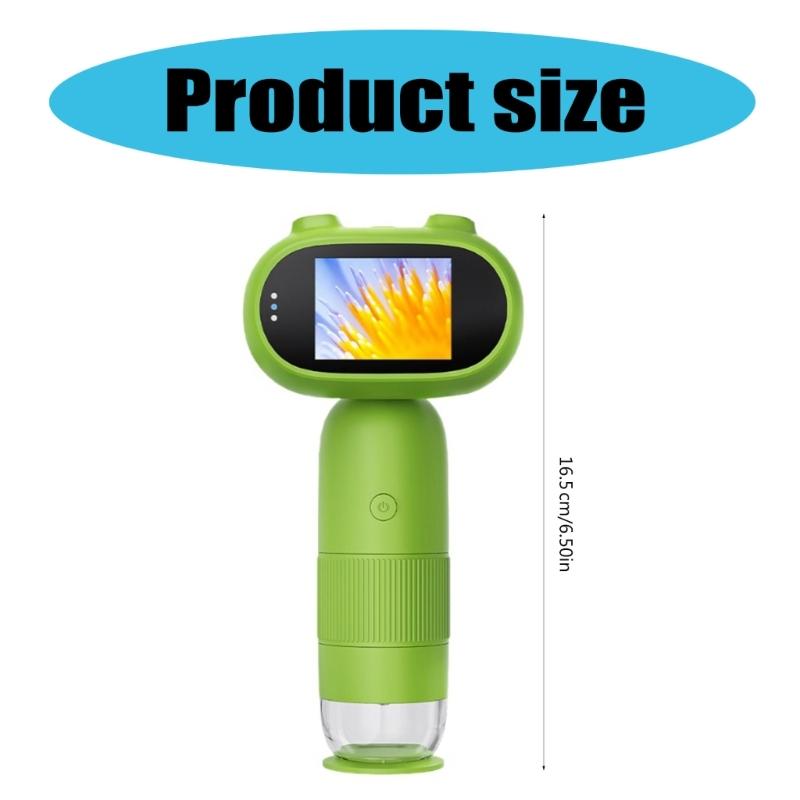 Children Handheld Microscope 1000X Zoom 2MP Sensors Camera Ergonomic Design Lightweight Microscope for Easy Carrying