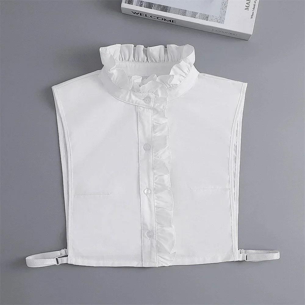 Formal False Collar Women Embroidery Faux Col Half Shirt Blouse Fake Collars Sweater Shirt Detachable Collars Accessories