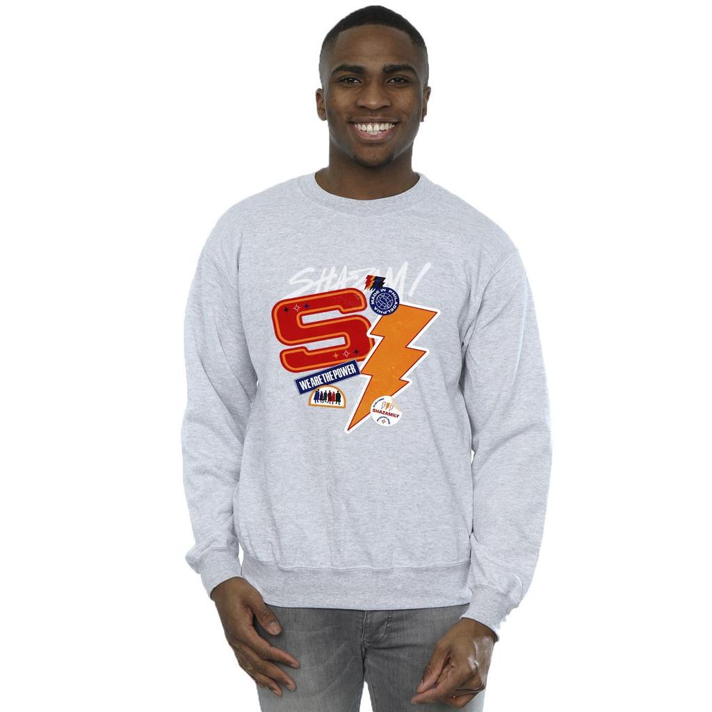 DC Comics Mens Shazam Fury Of The Gods Sticker Spam Sweatshirt