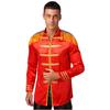 Men's Halloween SGT Sergeant Pepper Costume Jacket Marching Band Rock Man 60s Satin Cardigan Coat