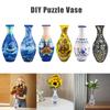 3D Puzzle Vase Flower Porcelain Design Diy Assembly Educational Toy Home Decoration House Arrangement Warming Christmas Gift Toy