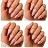 240 Stück/Box Mittlere/Lange Länge Abnehmbare Nude Farbe Press-On Nägel Damen/Mädchen